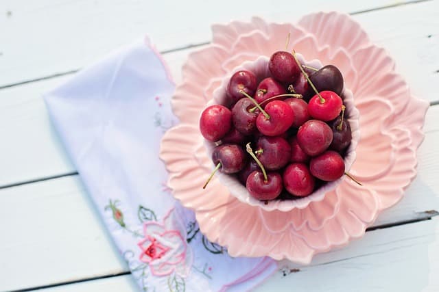 вишня, миска, фрукты вишня, миска, фрукты